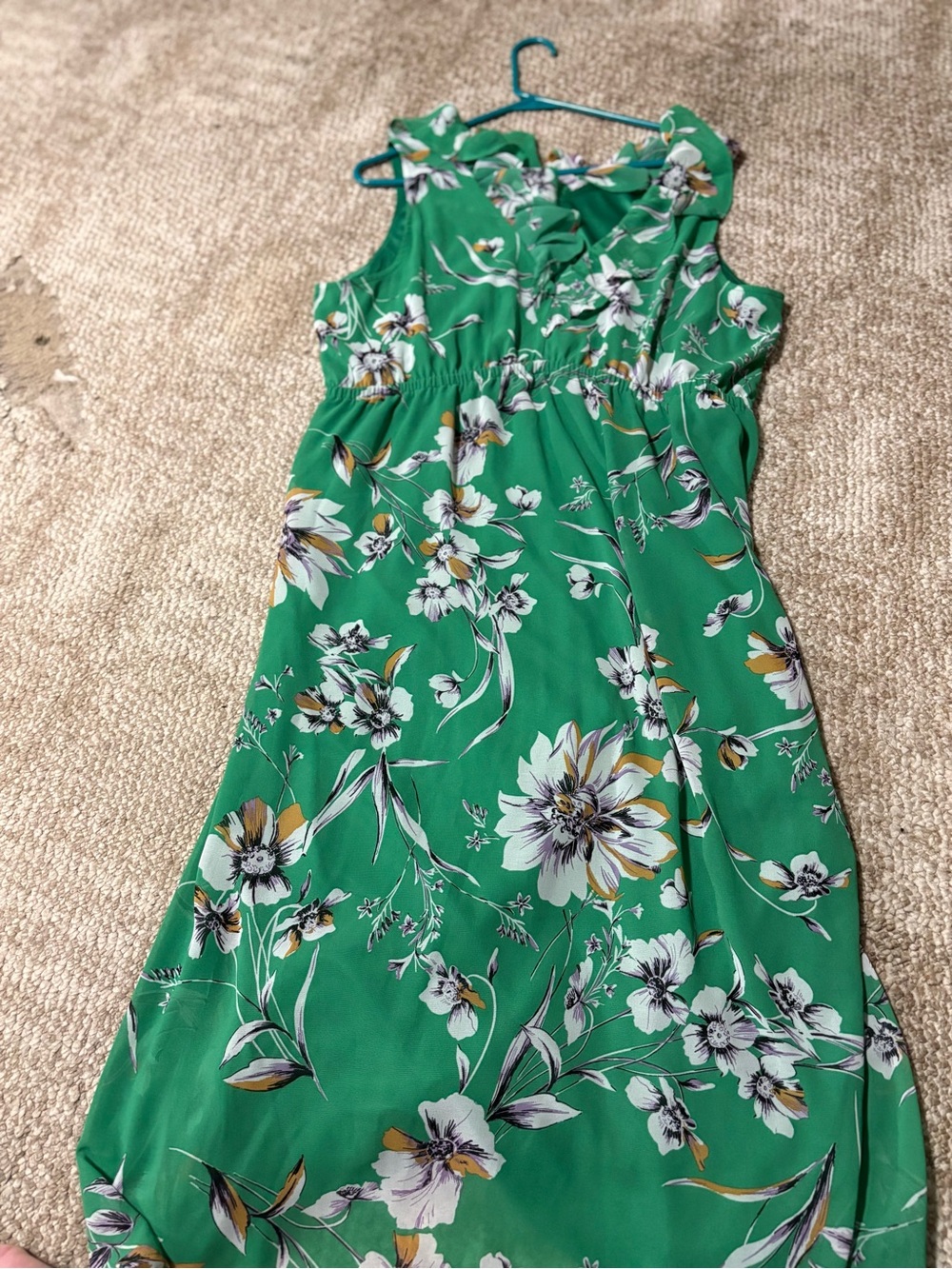 Maurices Green Floral Maxi Dress